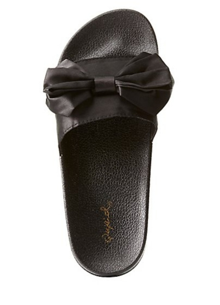 Satin Bow Slide Sandels